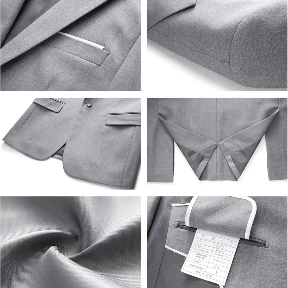 NWT- Kudmol Mens 2 Piece Slim Fit Casual One Button Suit SIZE: XL - Picture 6 of 10